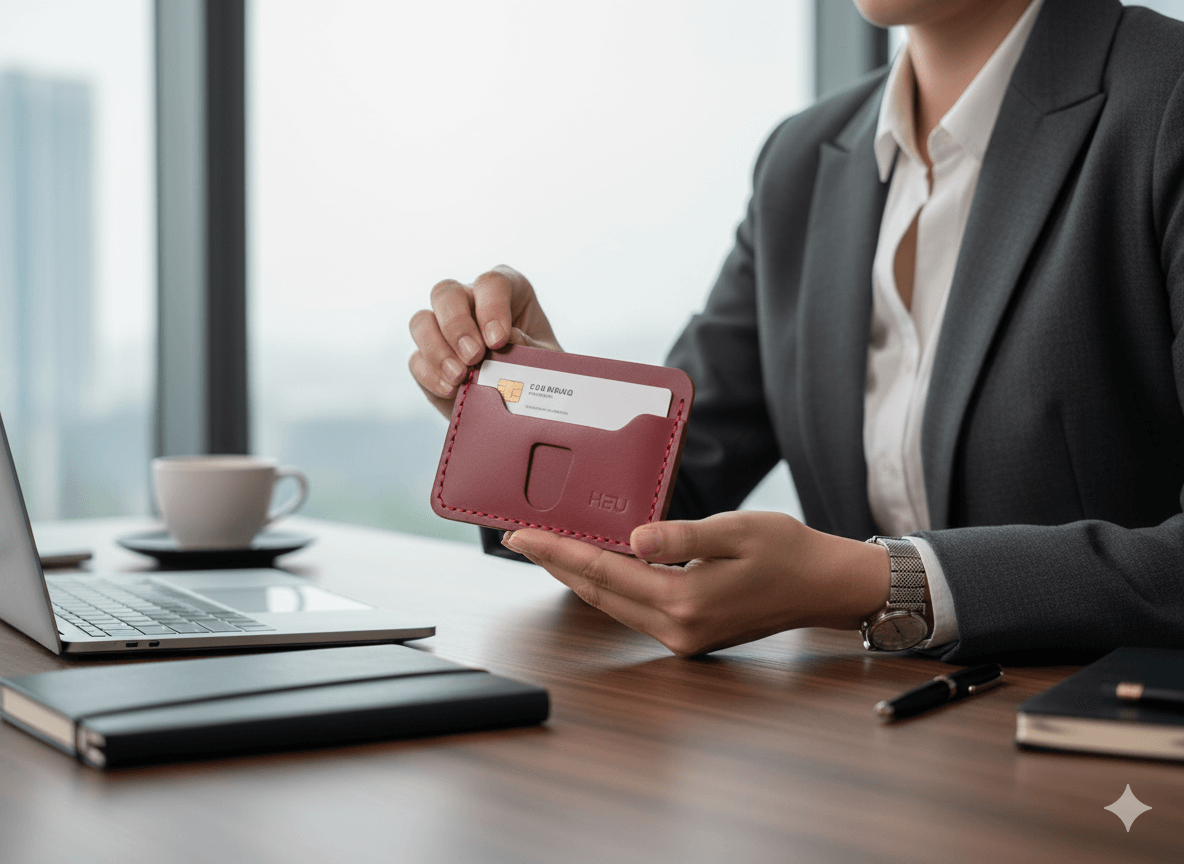 Premium Card Holder (Burgandy)